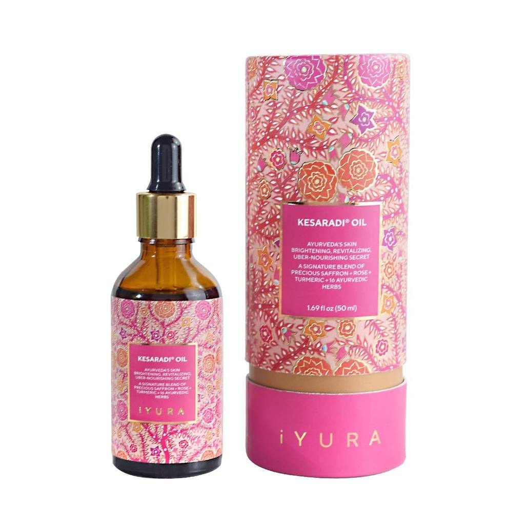 Brightening Saffron Face Oil – iYURA Kesaradi | ธรรมชาติ 100% & ของแท้ Ayurvedic | ทํางานใน 3 หยดทุกวันสําหรับ วิสบีลี่ ไบรท์กว่า ผิวเปล่งประกาย อ่อนเยาว์ | ไม่เหนียวเหนอะหนะและน้ําหนักเบา