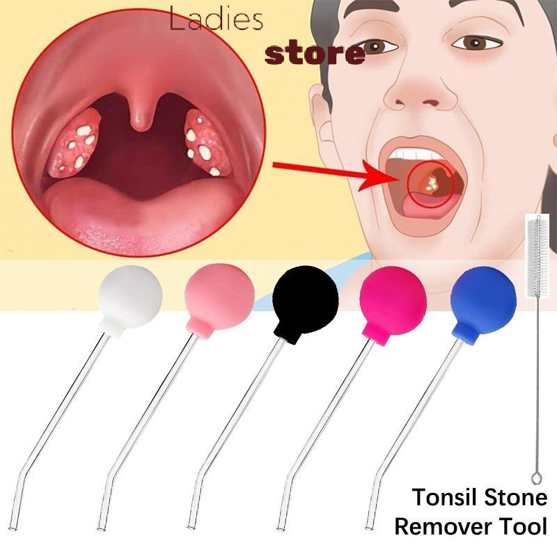 KTH Tonsil Stone Remover เครื่องมือคู่มือสไตล์ Remover ปากทําความสะอาดเครื่องมือ Ear Wax Tonsil หินดูด Ball Manual สไตล์ทําความสะอาดร้อน