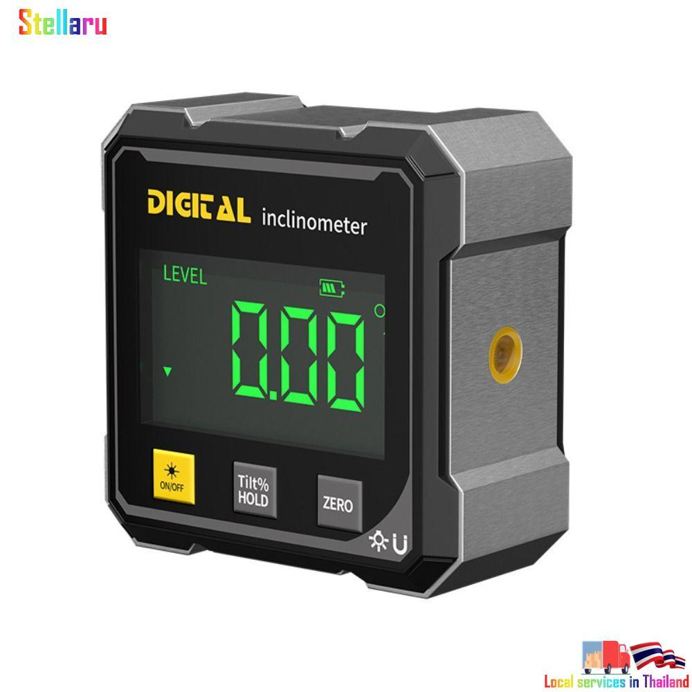 STELLARU เลเซอร์สองด้าน Inclinometer, ชาร์จสี่ล้อแม่เหล็กระดับมุม, แบบพกพาจอแสดงผล LCD มัลติฟังก์ชั่น Professional Digital Inclinometer ในครัวเรือน