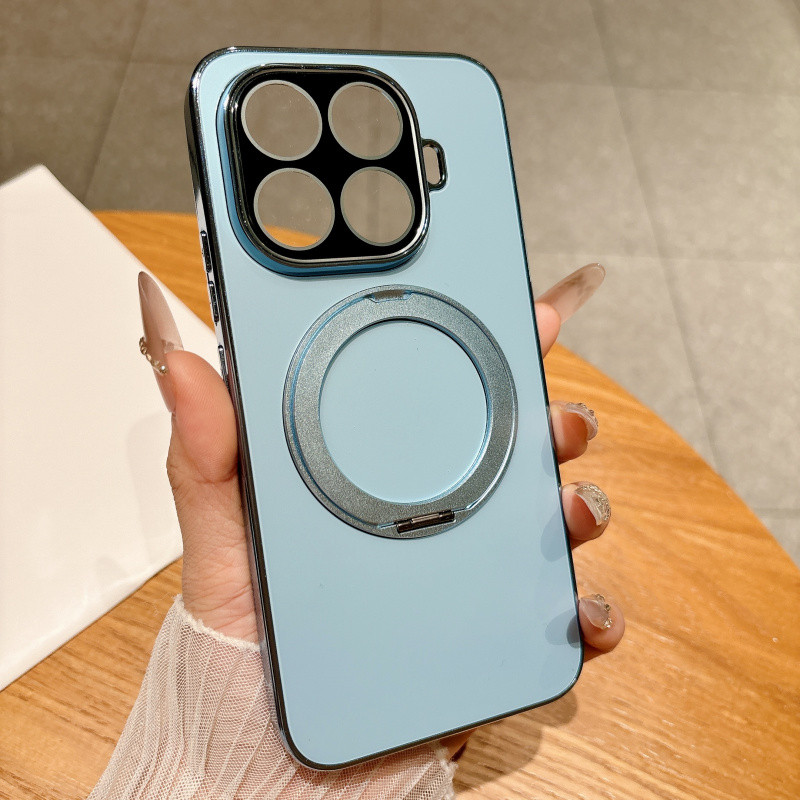 หรูหราชุบแม่เหล็กหมุนสําหรับ Xiaomi 15T Pro 15T 14T Pro 17 Ultra 17 Pro Max 15 Ultra Wireless Charge