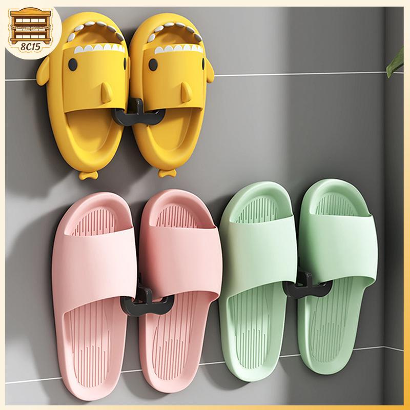 [8C15] U-shaped Slipper Ra Wall Mounted Punch Free Toilet Drainage Storage Ra Bathroom Wall Storage 