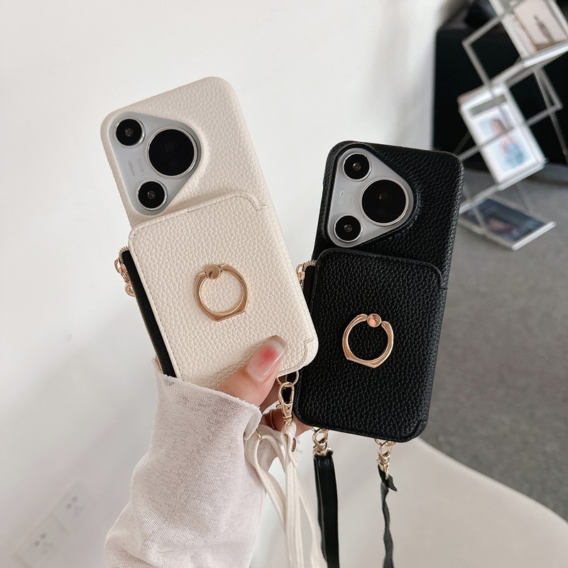 กํามะหยี่กระเป๋าสตางค์ผู้ถือบัตรสําหรับ Huawei Pro P80 Ultra Mate 70 Mate 70 Air Mate 70 Pro P70 กํา