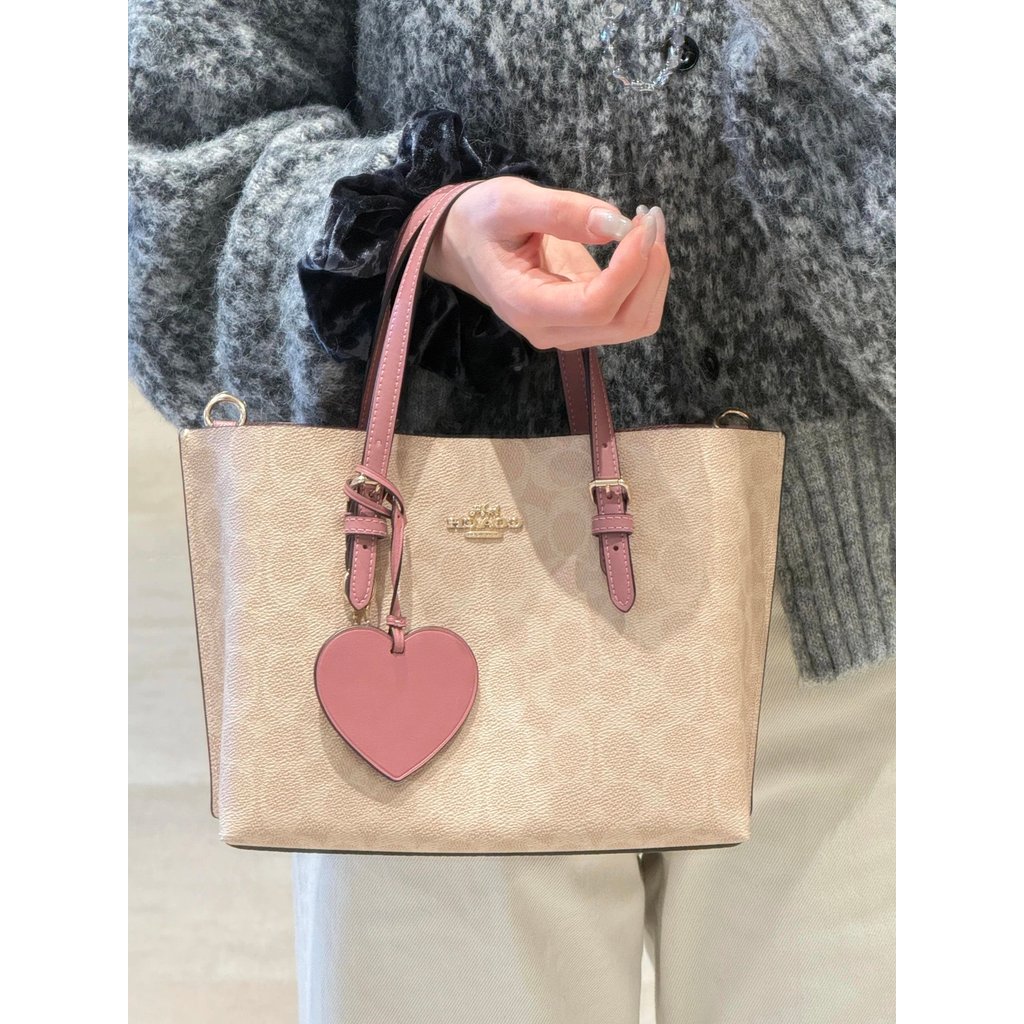 [Littlechaoer Selection] Coach Bag Coach Coach New Style Mollie Handbag Tote Bag Small Size 25 ตะกร้
