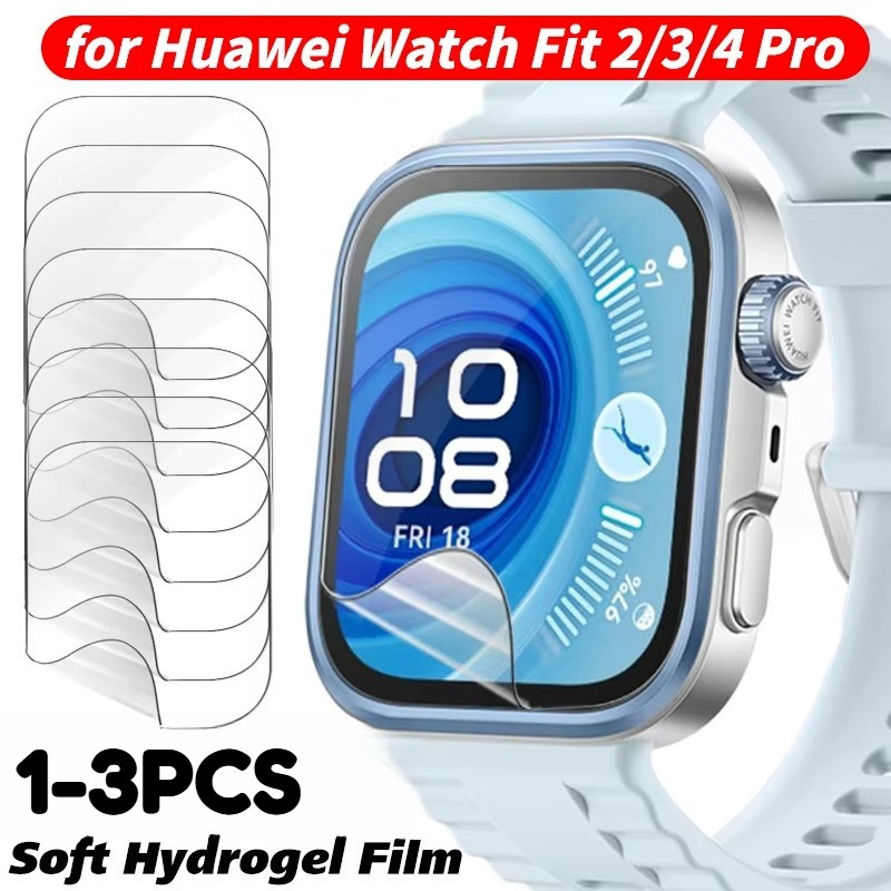 1-3PCS Soft Hydrogel ฟิล์มสําหรับ Huawei Watch Fit 5 4 3 Pro Anti-Glare Soft ฟิล์มสําหรับ Huawei Watch Fit 4Pro 5Pro 3 4 5 HD Clear สมาร์ทนาฬิกาป้องกันหน้าจอ