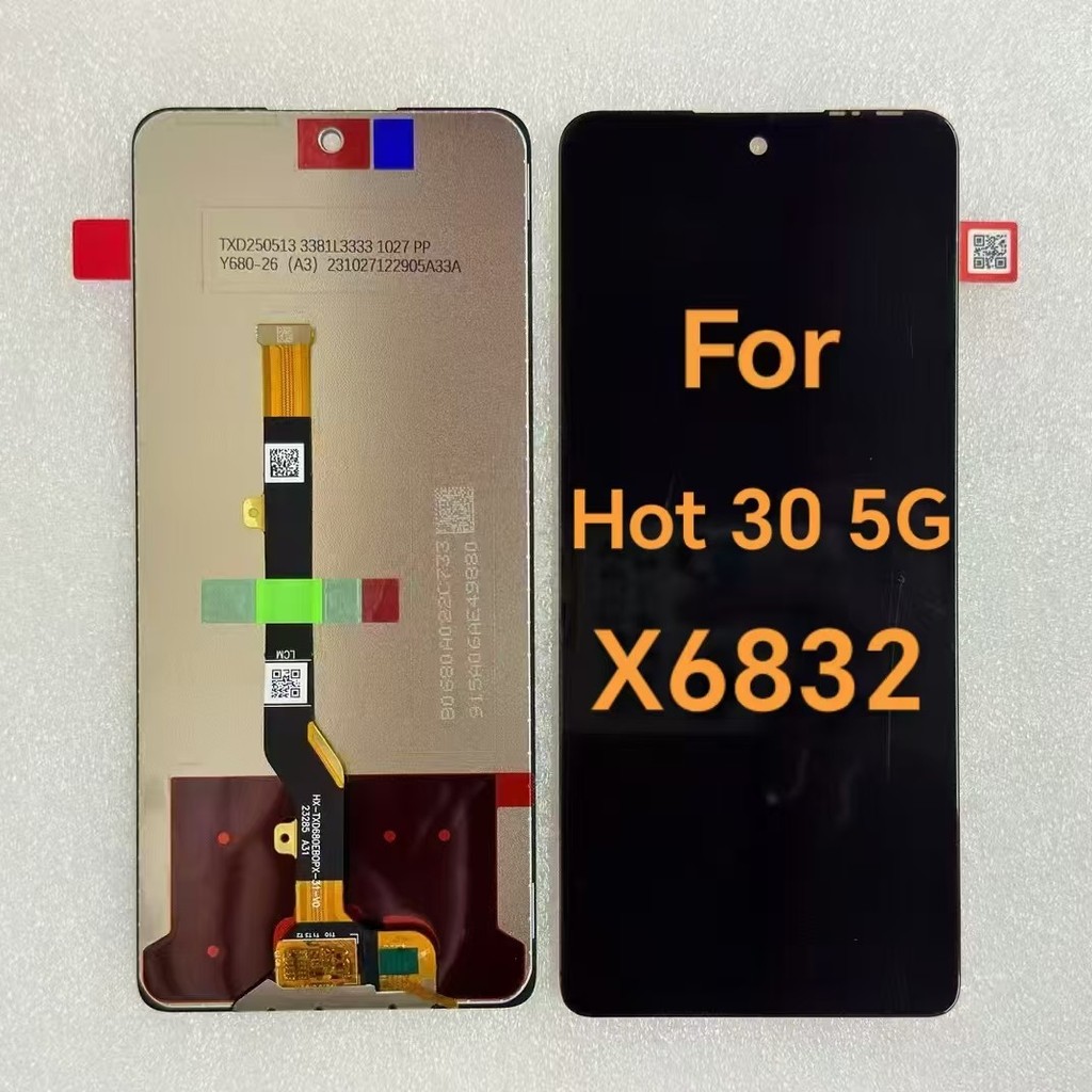 เหมาะสําหรับ TECNOfinix Hot 30 5G X6832 ชุดหน้าจอสัมผัสหน้าจอรวมที่เขียนด้วยลายมือ