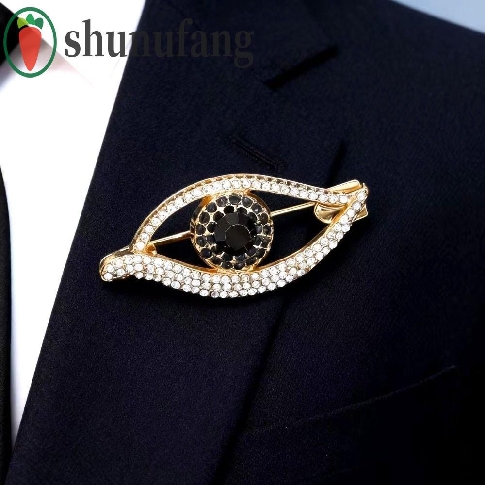 UNUF Rhinestone Eye เข็มกลัด, Vintage คริสตัลจี้ Devil Eye เข็มกลัด Pin, Mini ตกแต่ง Luxury Badge Pi