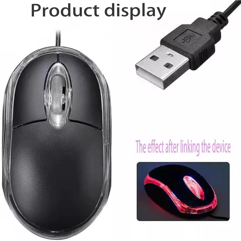 เมาส์ออปติคอลมินิ กุ้ยเหิง แพ็คคู่ USB สำหรับคอมพิวเตอร์และแล็ปท็อป thumbnail 4
