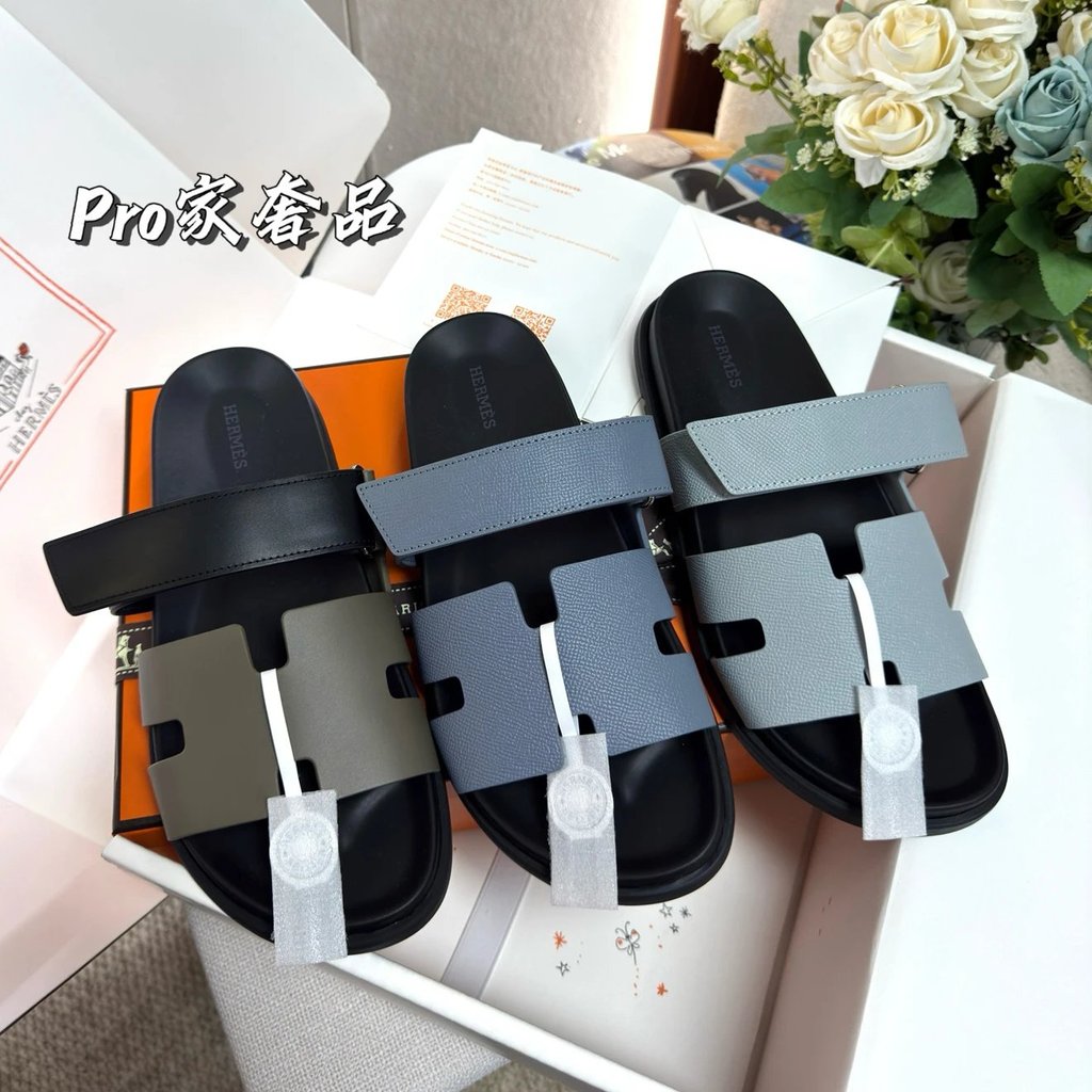 [Hold Certification Appraiser] [PRO Home Luxury] Hermes · chypre ลุงรองเท้าแตะ · รองเท้าแตะลําลองขนา