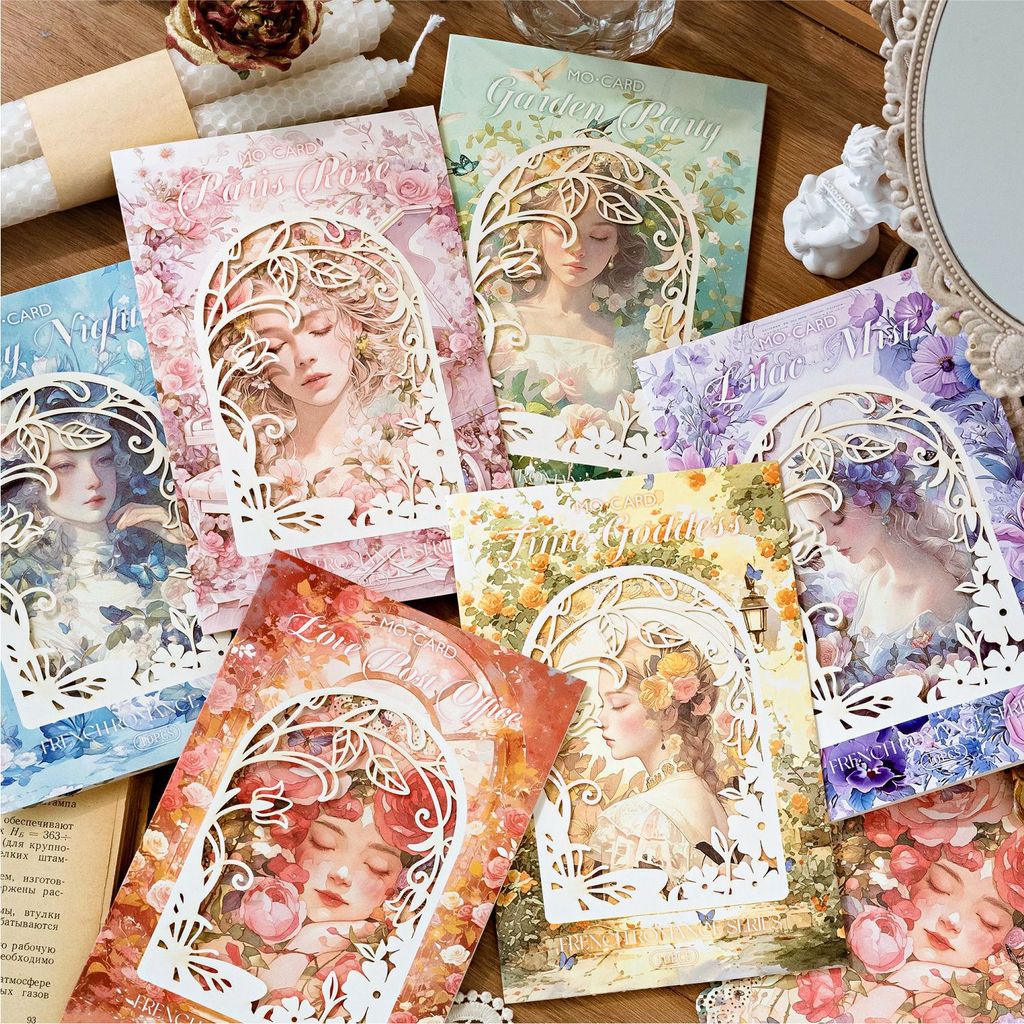 กระดาษแสง Hollow Lace Paper French Romantic Fresh Dream Material Paper Handbook diy Base Material Paper