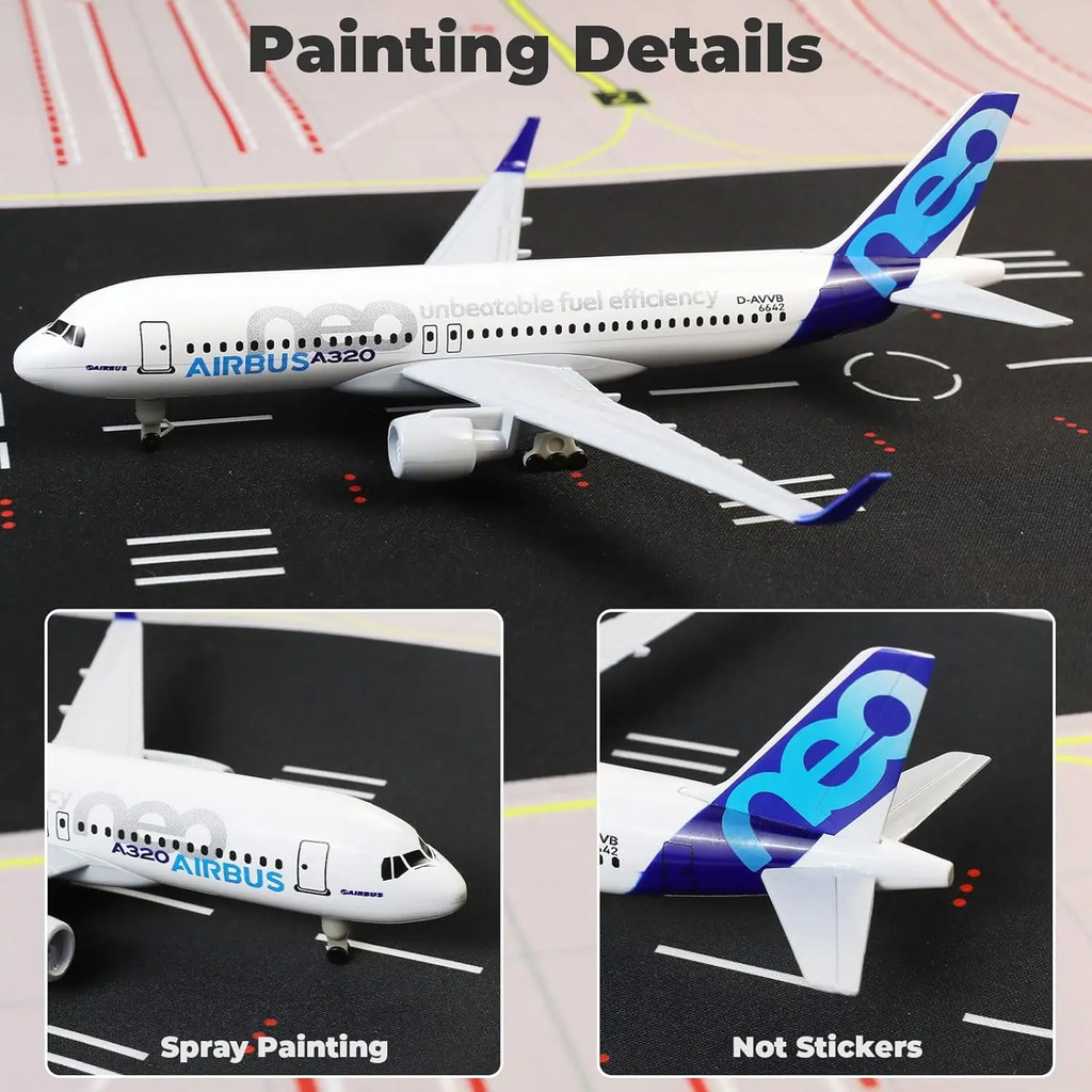ต้นแบบขนาด 20 ซม. A330 Neo Miniature เครื่องบิน Diecast ของเล่นพร้อม Landing Gear ใบพัดการบิน