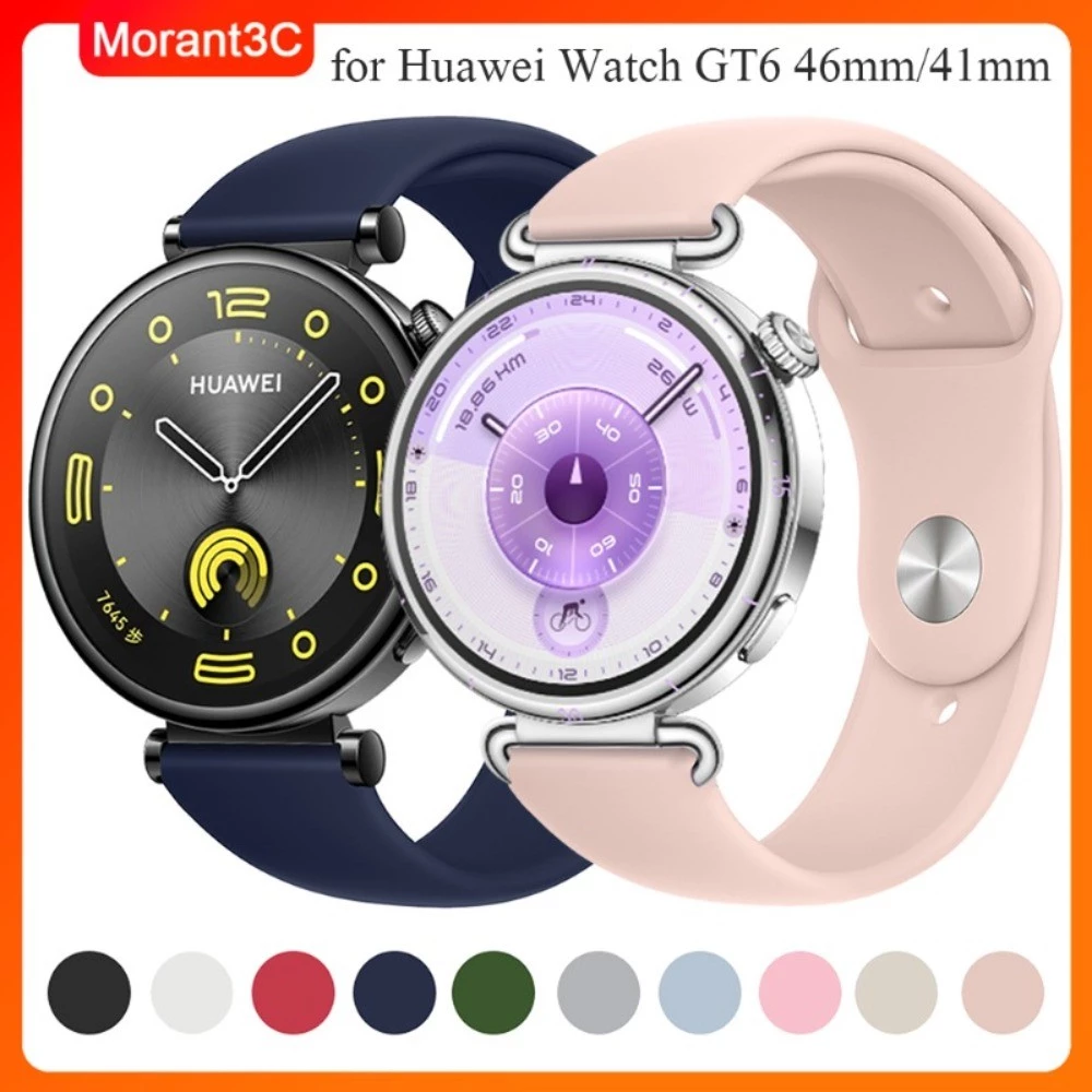 18/22 มม.ซิลิโคนสําหรับนาฬิกา Huawei GT7/6 41 มม.GT5 Pro 46 มม./GT Runner2 เปลี่ยนสายนาฬิกาสําหรับ Huawei GT 4 5 6 41 มม.สายรัดข้อมือ