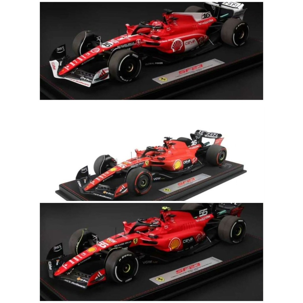 BBR1: 18 Ferrari SF-23 Grand Prix F1 Fourth Station Leclair Sains 2023 Racing Model Spar