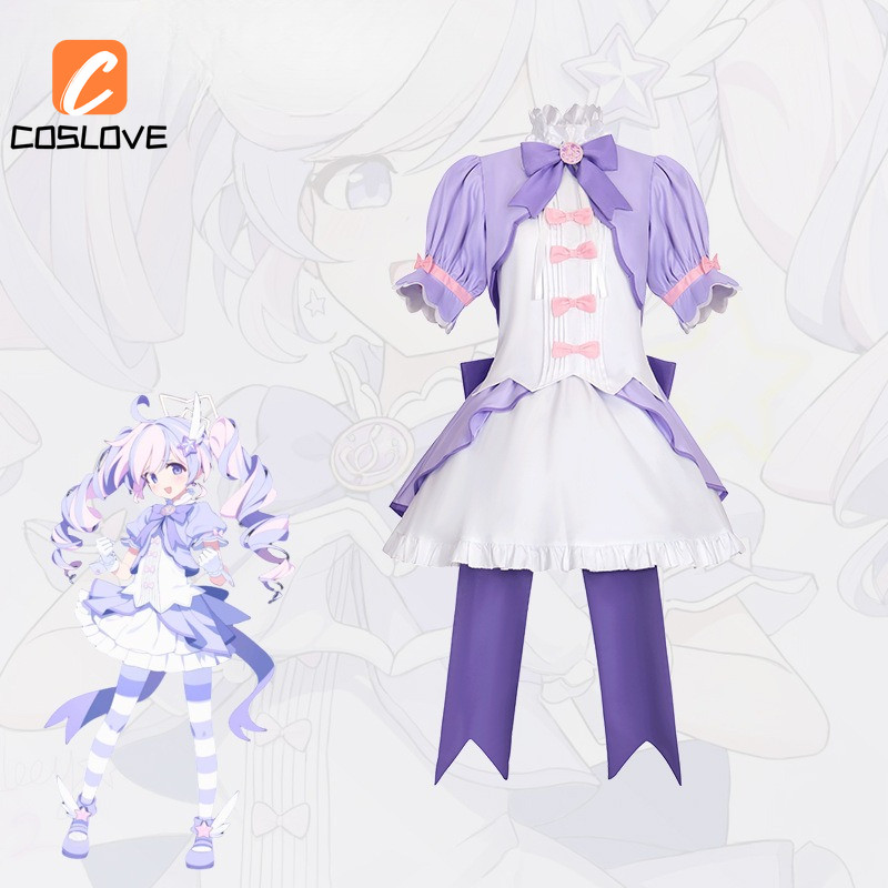 อะนิเมะเกม Blue Archive Uzawa Reisa คอสเพลย์เสื้อผ้าชุดเครื่องแต่งกายสําหรับผู้หญิงแขนสั้นชุดสีม่วง