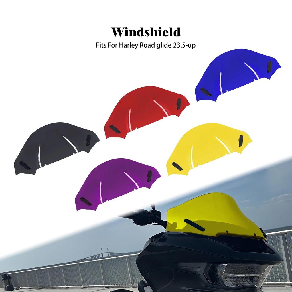 CM Motorcycle Windshield Wind Deflectors Fairing Windscreen For Harley Touring  Road Glide FLTRXSE F