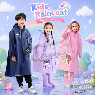 5-15 Years Cartoon Animal Raincoat for Kids EVA Waterproof Raincoat Full Body Rainproof Poncho