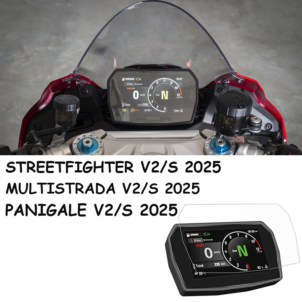 สําหรับ Ducati Streetfighter V2/S Panigale V2/S 2025 Multistrada V2/S รถจักรยานยนต์ Scratch หน้าจอแด