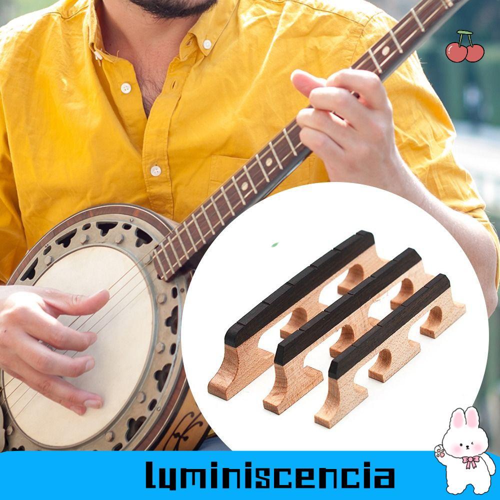 LUMINESCENCIA Banjo Bridge Parts, เครื่องดนตรีไม้ String Banjo Bridge, อุปกรณ์เครื่องมือ Maple Ebony