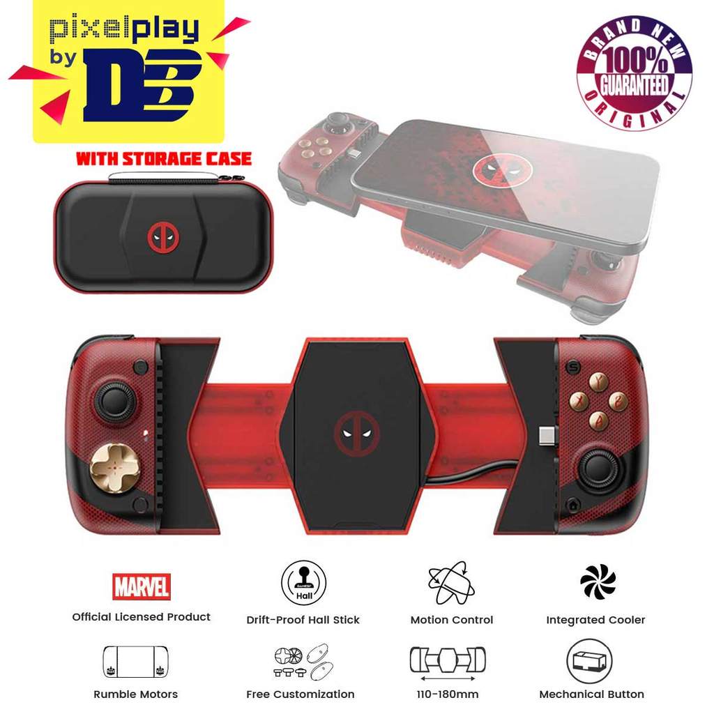 Gamesir X3 Pro คอนโทรลเลอร์มือถือ Type-C คูลเลอร์ในตัวพร้อมกล่องเก็บของ (รุ่นพิเศษของ DeadPool)