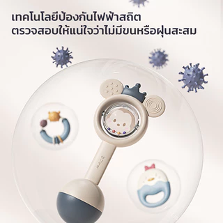 Disney กระดิ่งมือ+เจลกัดฟัน ลิขสิทธิ์แท้ เซ็ตของขวัญ ออกแบบตามวัย เซ็นเซอร์รี่ทอย 0เดือน+ ซิลิโคนเกรดอาหาร ปลอดBPA