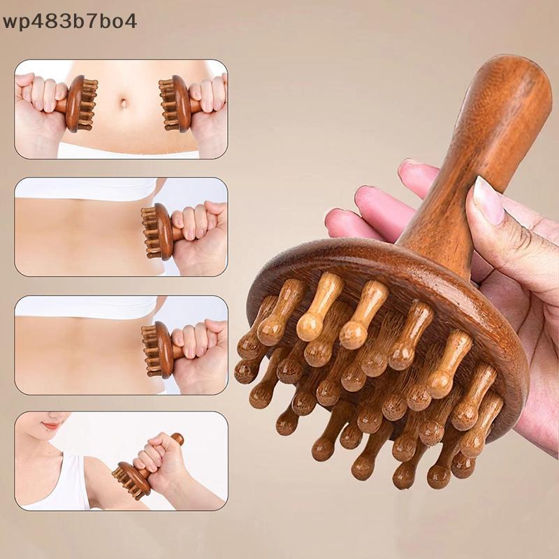 WPB ไม้จันทน์แบบพกพาเครื่องนวดกัวซาหัวคอขาหน้าท้องเครื่องมือนวดไม้