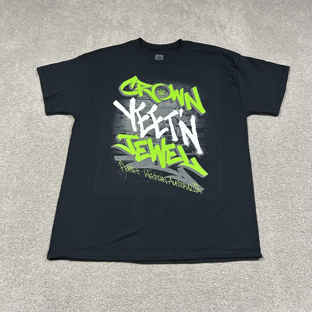 เสื้อยืด WWE Crown Jewel ผ้าฝ้าย S-5XL Unisex ลายมวยปล้ำ WWE สไตล์กราฟฟิตี สำหรับแฟน WWE