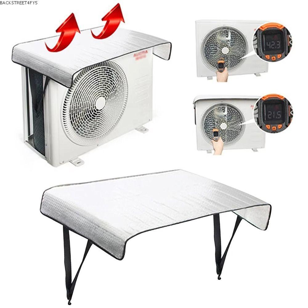 BACKSTAGERET4FC3 Air Conditioner Protective, 46x95CM Sunscreen Air Conditioner Cover, Dust Anti-Snow Cleaning Bag