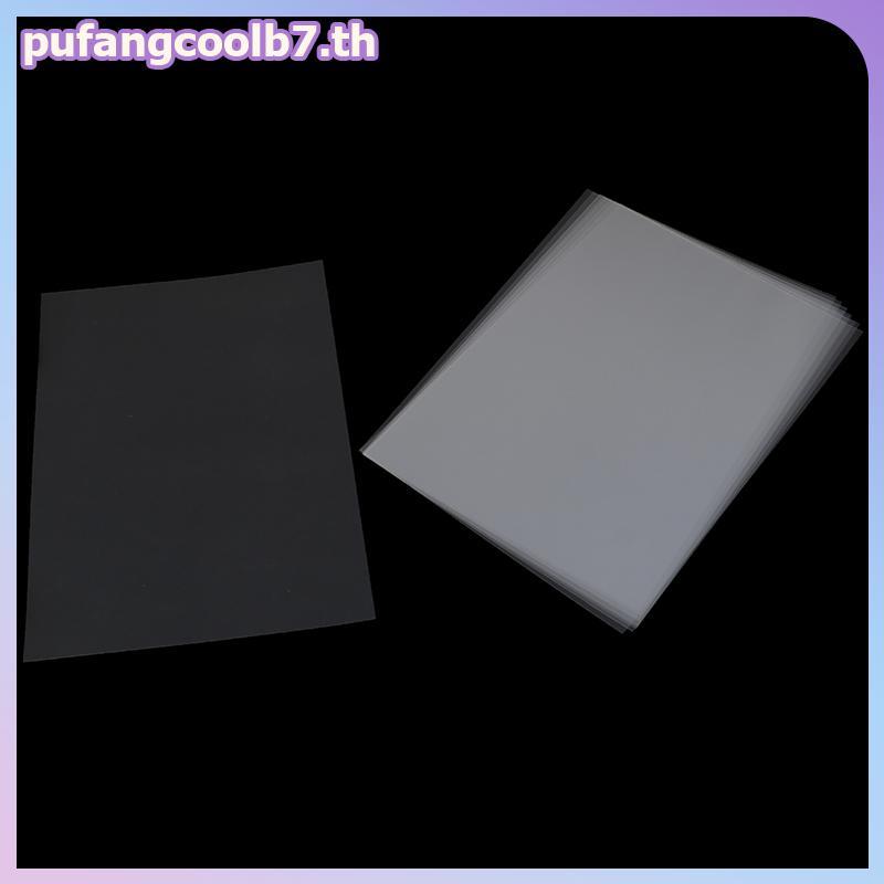 PUCOOL 10 ชิ้น A4 Inkjet Laser Printing Transparency Film กระดาษถ่ายภาพ PCB Stencils .