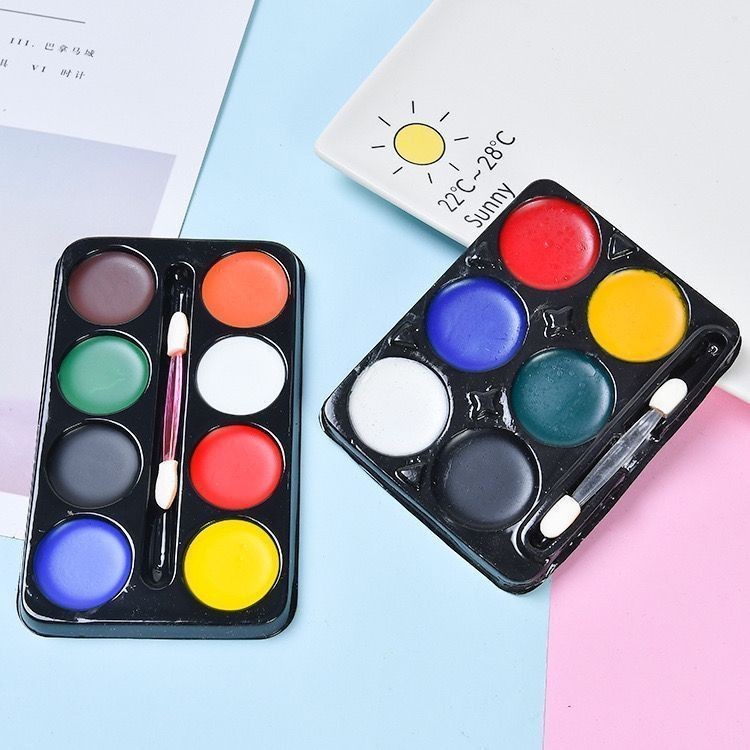 Body Paint Face Paint 8 สีฮาโลวีนแต่งหน้าสีน้ํามันเด็กสี Face Paint Pen