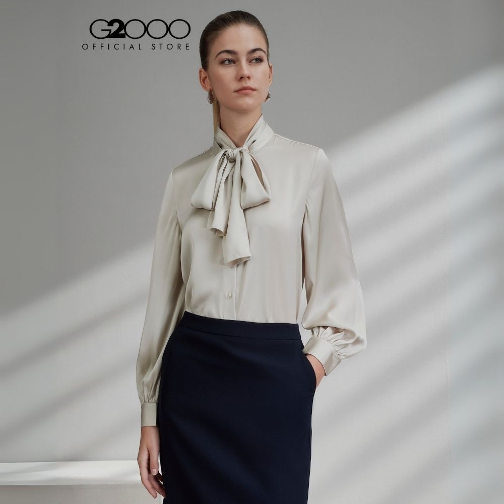 G2000 เสื้อเบลาส์สำหรับผู้หญิง Regular Fit ทรง Regular Fit รุ่น 5124105111 สีเบจ