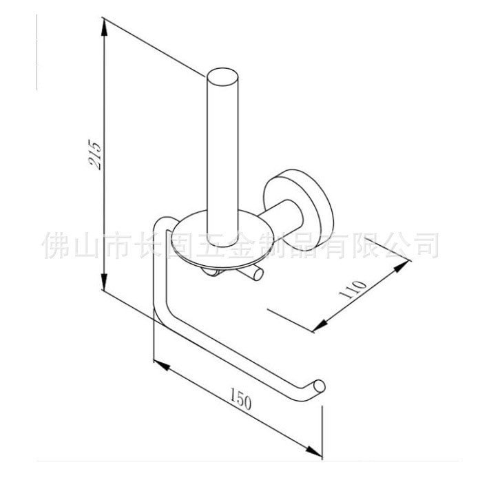 Double Backup กระดาษชําระม้วนสแตนเลสยาว Dual-Use Toilet Rack st-v0301a กระดาษผ้าเช็ดตัว Rack Kitchen