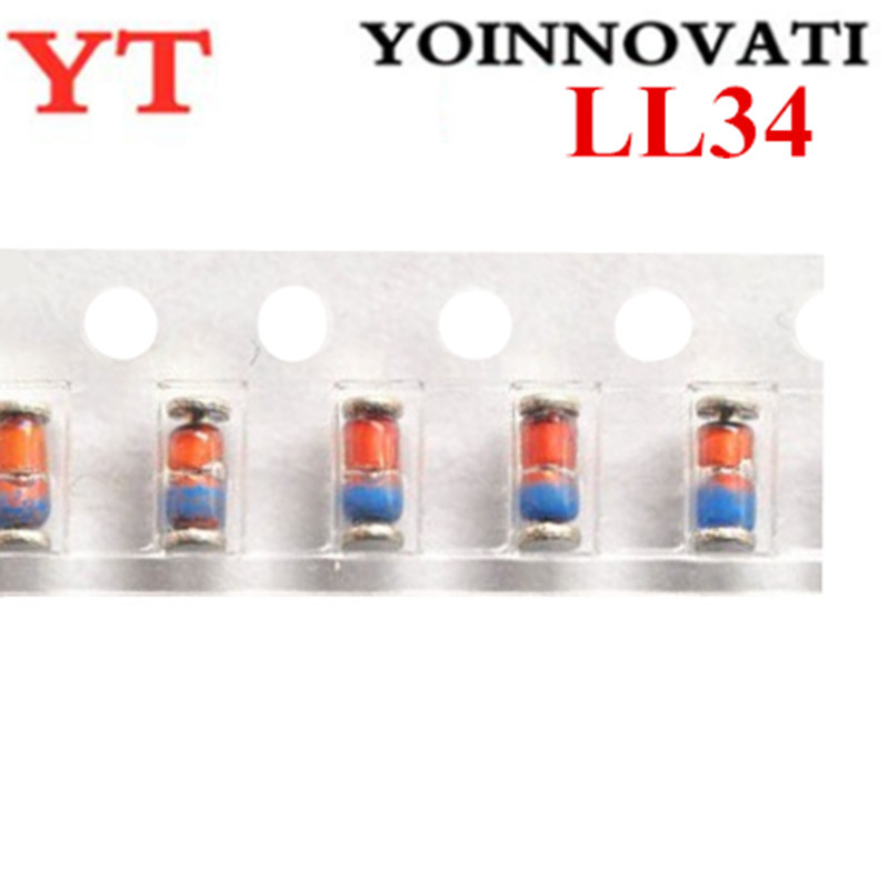 100 pcs/batch ZMM4V7 LL34 4V7 4.7V 0.5W 1/2W แรงดันไฟฟ้าไดโอด SMD ไดโอด