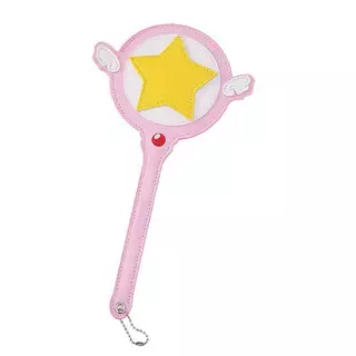Flymesit Kawaii Cardcaptor Sakura Magic Wand ของเล่นการ์ดรถบัสผู้ถือบัตร Cerberus เจ้าหญิงสีชมพูน่ารัก Star Rod อะนิเมะของเล่น EN