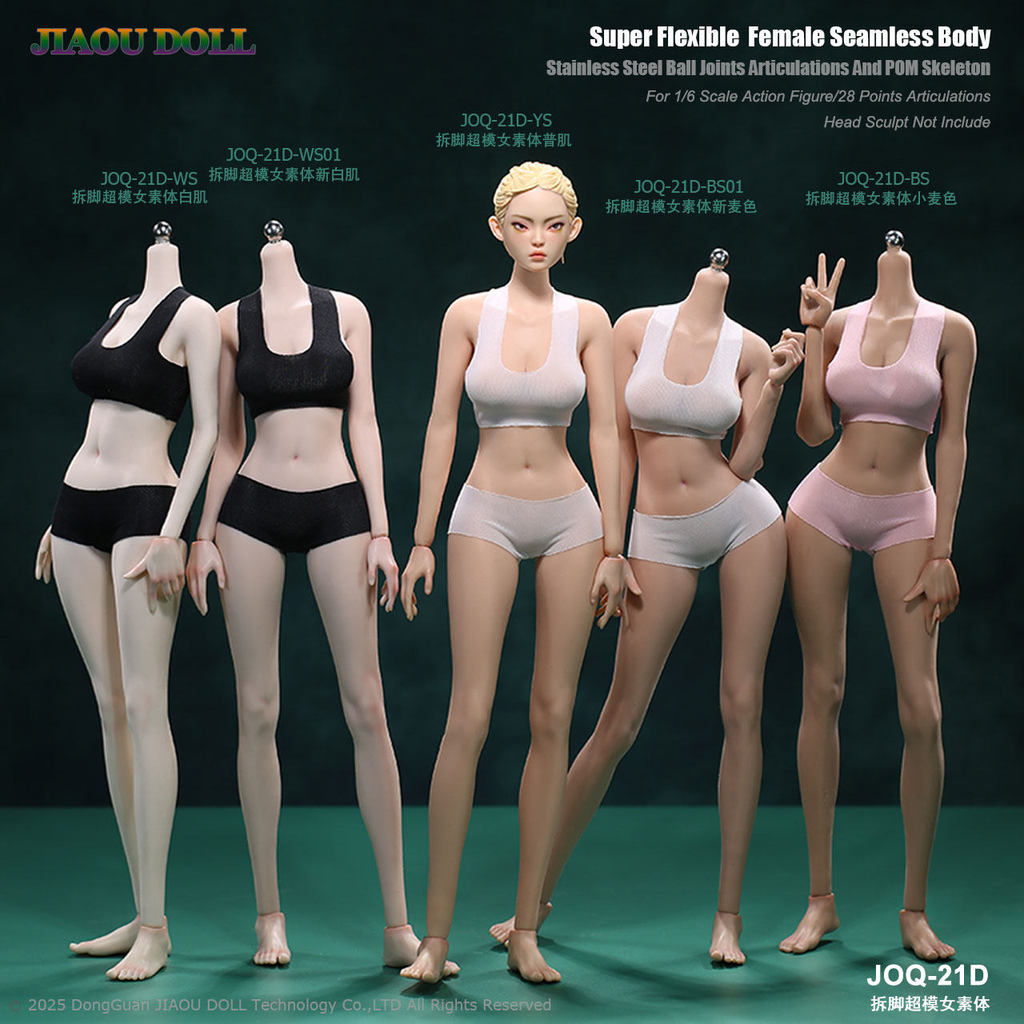 1/6 JIAOU เท้าที่ถอดออกได้ Supermodel ยาว-Legged หญิงทหาร Art Drawing Sketch เคลื่อนย้ายได้รูป