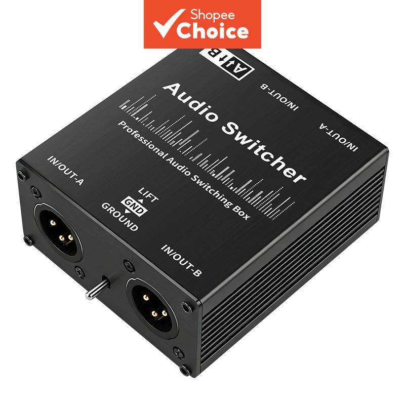 A/B Channel Audio Switcher Professional XLR กล่องสลับ Ground Lift Live Stream Studio Pro