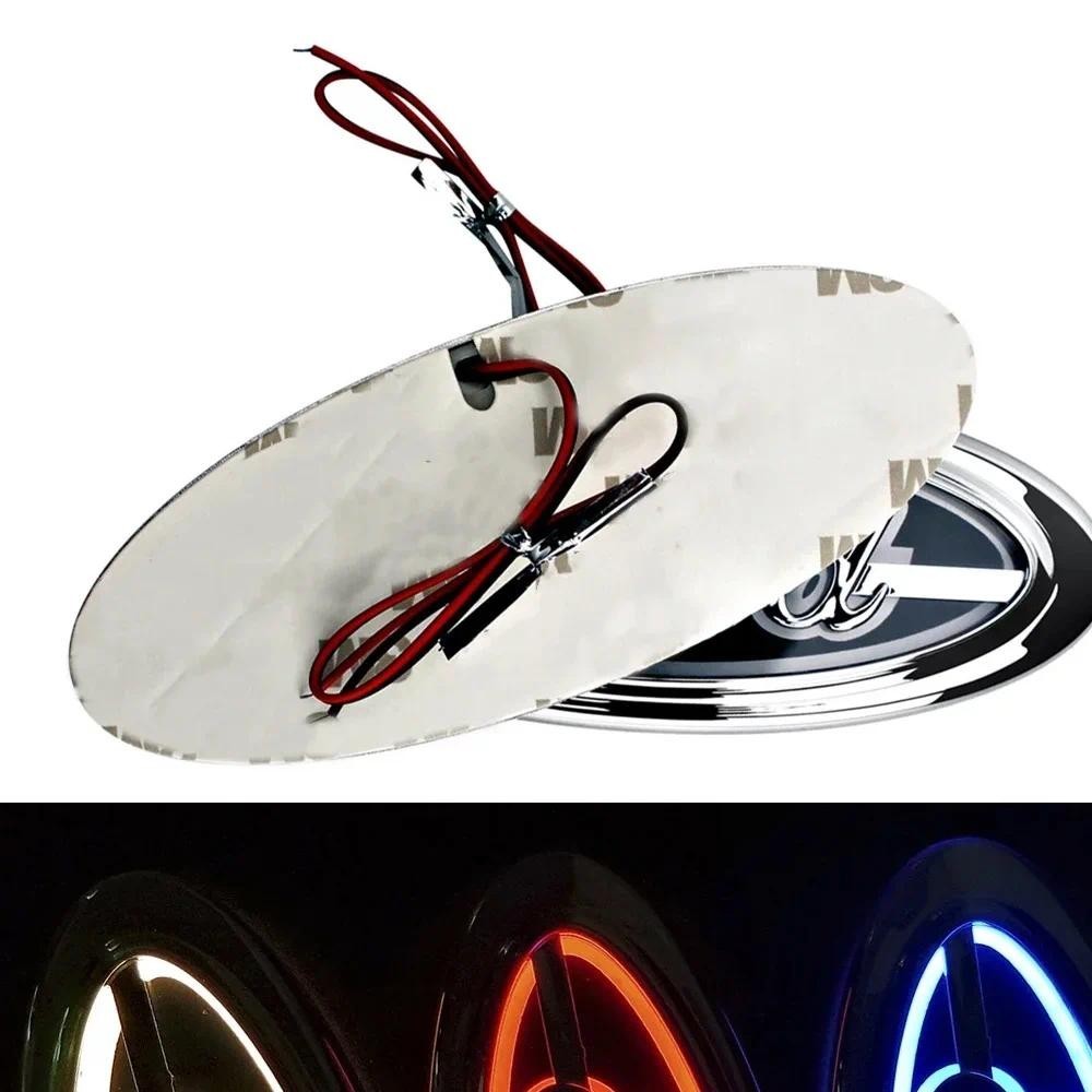 14.5 ซม.* 5.6 ซม.ด้านหลัง Badge Light บรรยากาศโคมไฟ LED Trunk 5D โลโก้สําหรับ Ford Kuga Focus Mondeo
