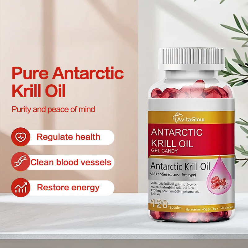 AvitaGlow Antarctic Krill Oil - ผสมโอเมก้า 3 EPA, DHA, แอสตาแซนธิน และฟอสโฟลิปิด