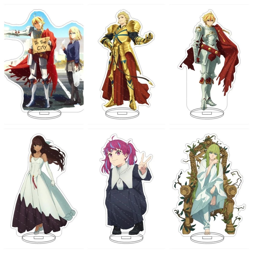 Standee Fate/strange อะคริลิคปลอมรุ่น Ayaka Sajyou Gilgamesh Enkidu FGO อะนิเมะโต๊ะศึกษาตกแต่ง 15 ซม