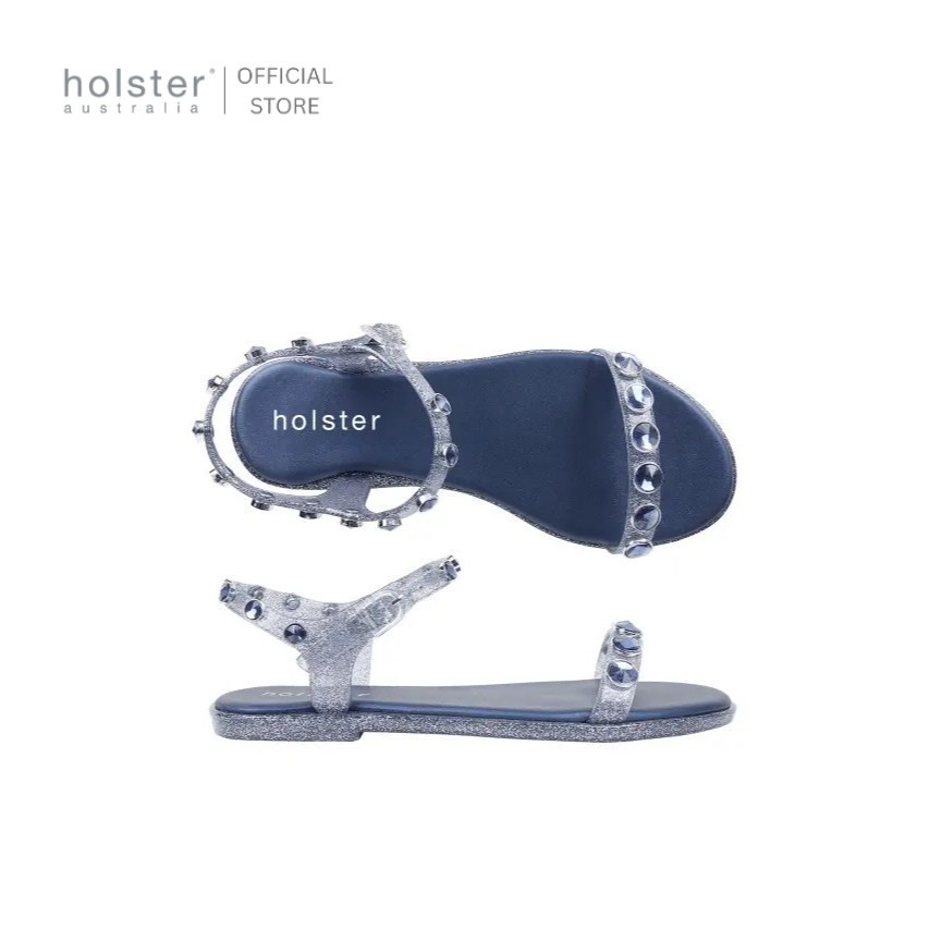 holster australia  รองเท้าแตะผู้หญิง halo glitter สี midnight blue