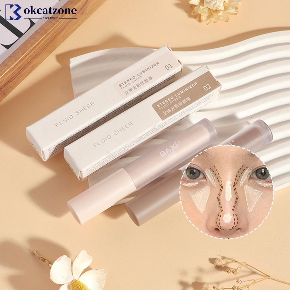 OKCATZONE Liquid คอนซีลเลอร์ Matte High Coverage กันน้ําควบคุมน้ํามัน Moisturizing Long Lasting คอนซ