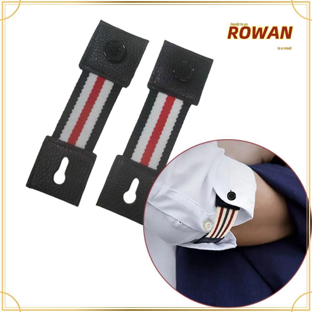 ROWANTH 2 ชิ้น Armband เสื้อแขน, Cufflinks ปรับผู้หญิงผู้ชายเสื้อ Cuff Holders, คุณภาพสูงยืดหยุ่นแขน Cuffs Bands ปุ่มขยายอุปกรณ์เสริม