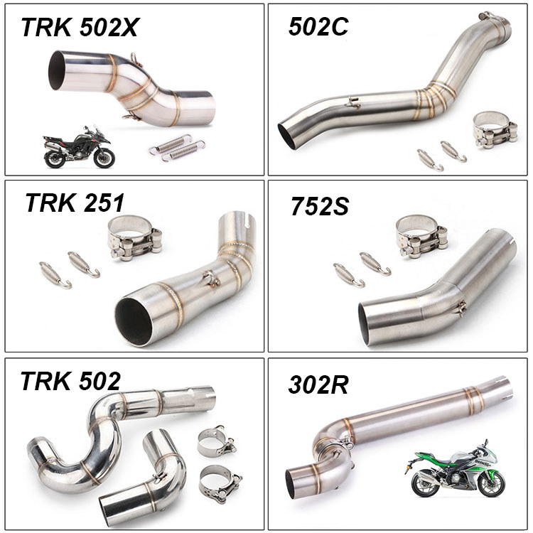 รถจักรยานยนต์ Benelli 752S 302R TRK251 TRK502X 502C ท่อไอเสียท่อกลาง