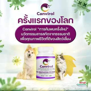 Canvirol [แท้💯] อาหารเสริมกระตุ้นภูมิสุนัขและแมว ใช้ประกอบการรักษาโรคติดเชื้อไวรัส เอดส์แมว ลิวคีเมีย และมะเร็ง