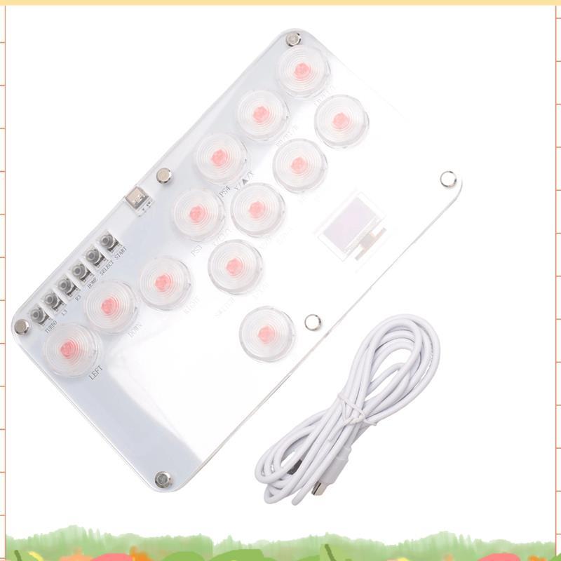 Fighting Stick Controller คีย์บอร์ดเกมต่อสู้แสง RGB สีสันสดใสสําหรับสวิตช์พีซี