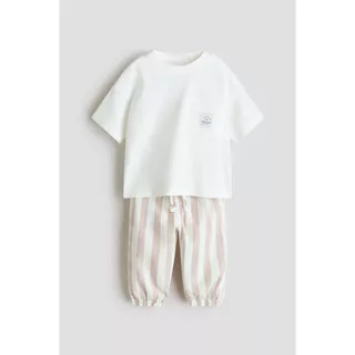 H&M(เอชแอนด์เอ็ม) เซตผ้าลินินผสม 2 ชิ้น เด็กทารก 1282999_1