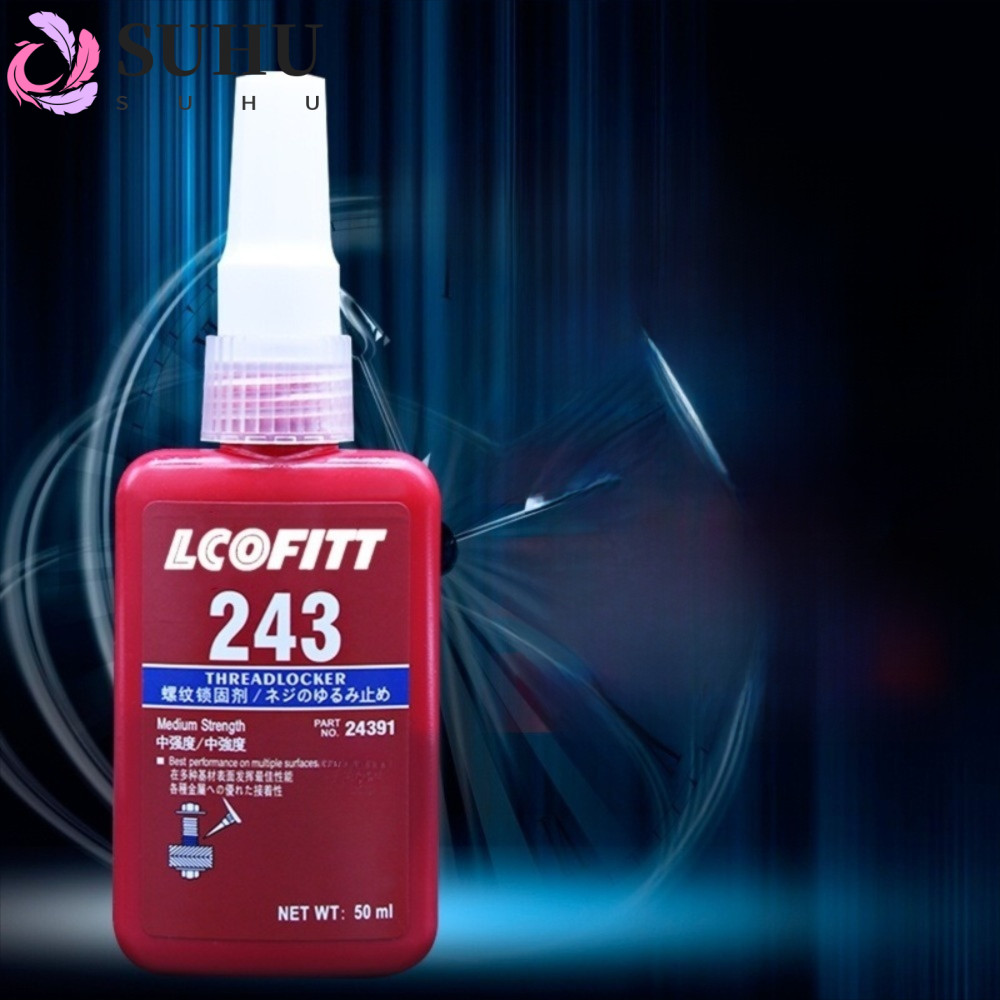 SUHU Nuts-Bolts Locker, กันน้ําปานกลาง 243 Thread Locker, ที่มีประโยชน์ป้องกันการคลายกันสนิม 50ml Th