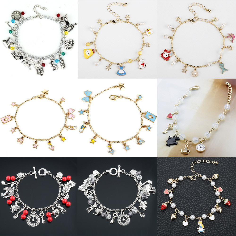 Spot Goods#Alice in Wonderland Crown Pumpkin Girl Poker Bow Pearl Rabbit Clock Heart Combination Bra