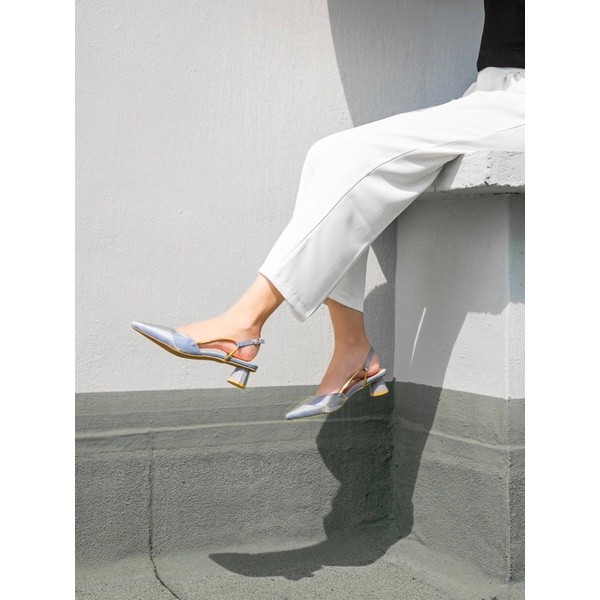 AE2 Seashell Embellished Slingback Pumps