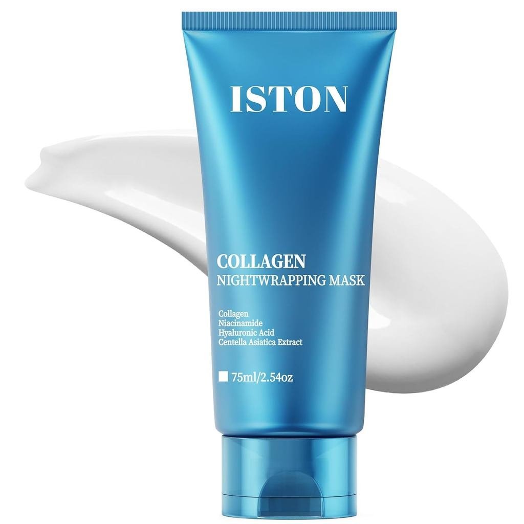 ISTON Collagen Night Wrapping Mask สําหรับผิวแก้ว - Elasticity& Hydration Boost, ลดความหมองคล้ํา&Rad