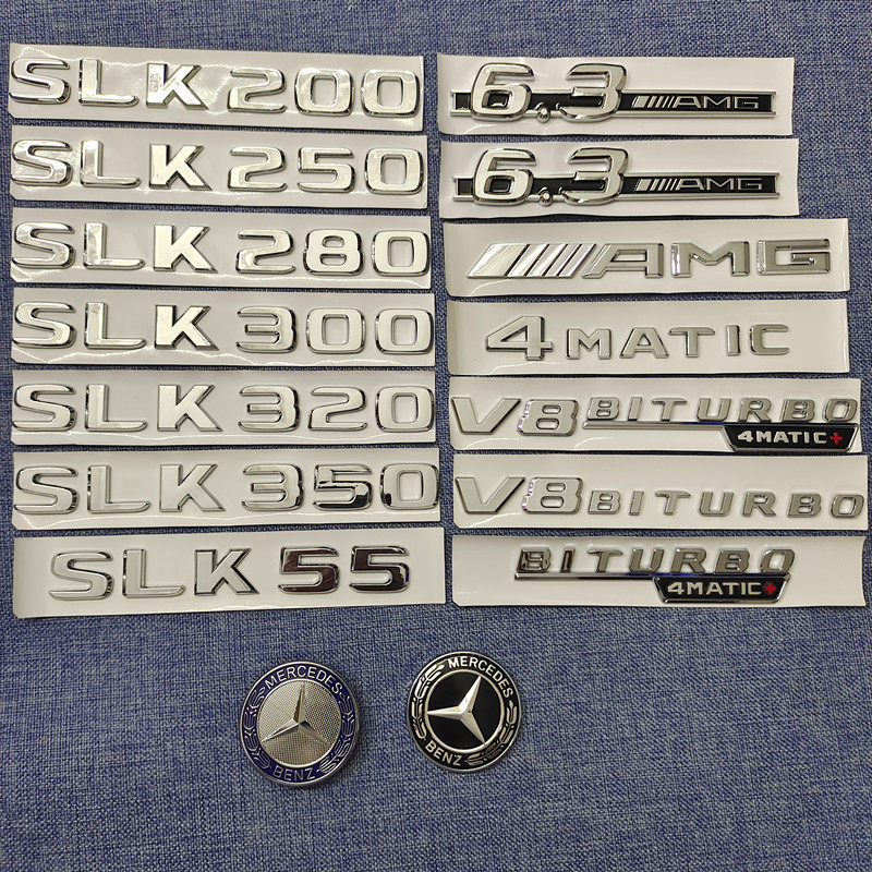 Mercedes-Benz SLK55 SLK280 SLK250 SLK300 slk500AMG ดัดแปลงด้านหลังหางป้ายดิจิตอลรถสติกเกอร์ป้าย