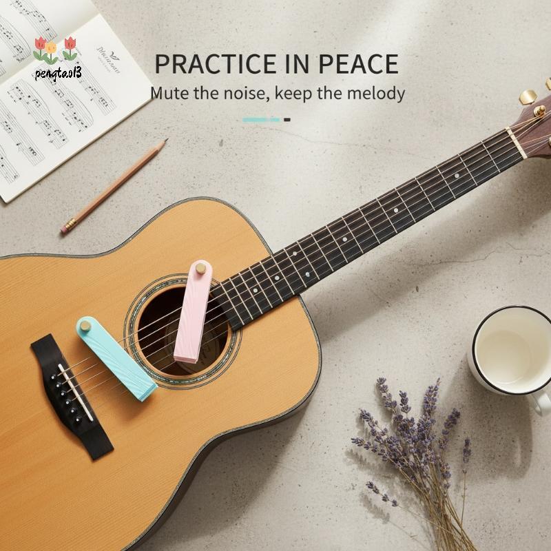 Pengatao13 ปฏิบัติกีตาร์ Silencer Mute Pad String Guard Non-disturbing แบบพกพากีตาร์ String Protecto